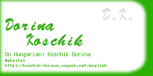 dorina koschik business card